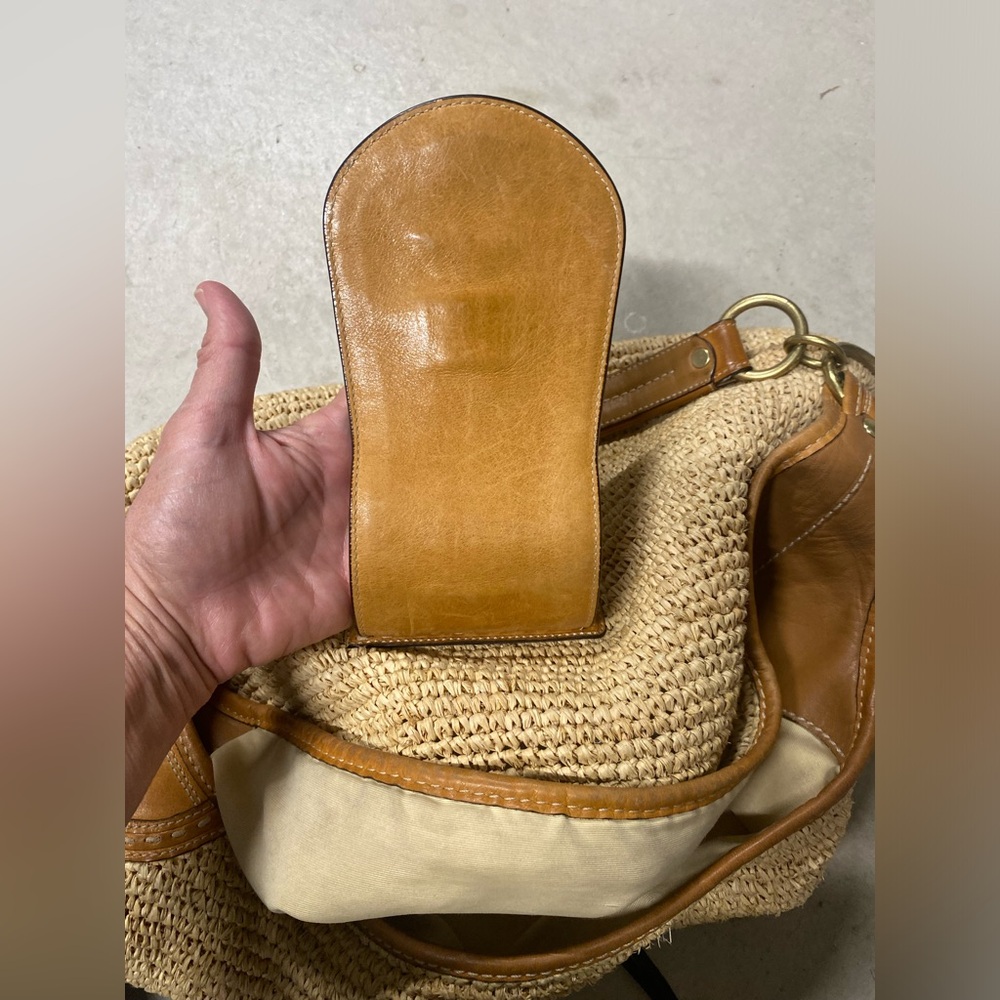 Coach Bleeker Millie Straw Hobo Tote Shoulder Bag F13374 Summer Vacation Resort - Picture 13 of 14